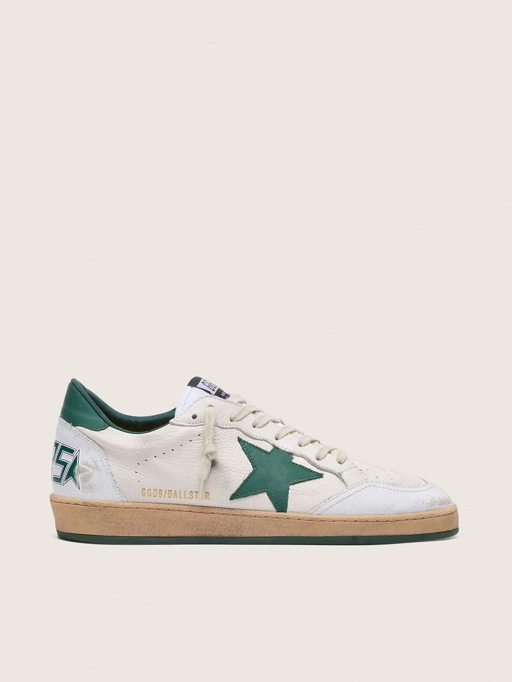 Ball Star homme en nappa blanc avec étoile verte