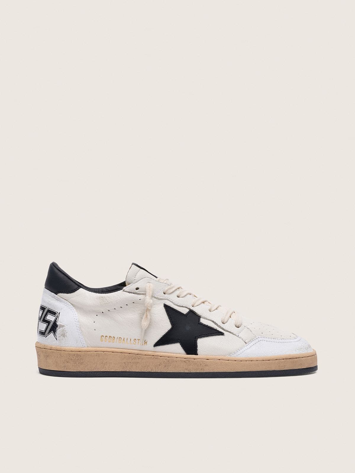 Ball Star homme en nappa blanc avec étoile noire