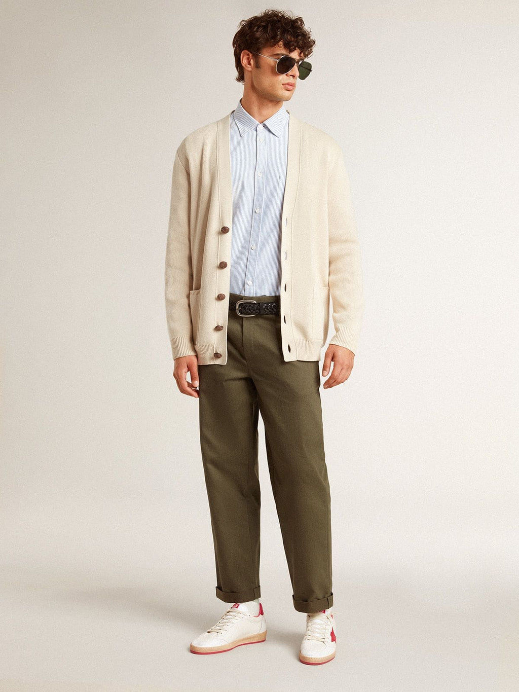 Ball Star Wishes pour homme en cuir blanc avec étoile et contrefort rouges