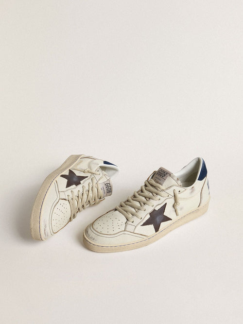 Ball Star avec étoile noire et contrefort en daim bleu