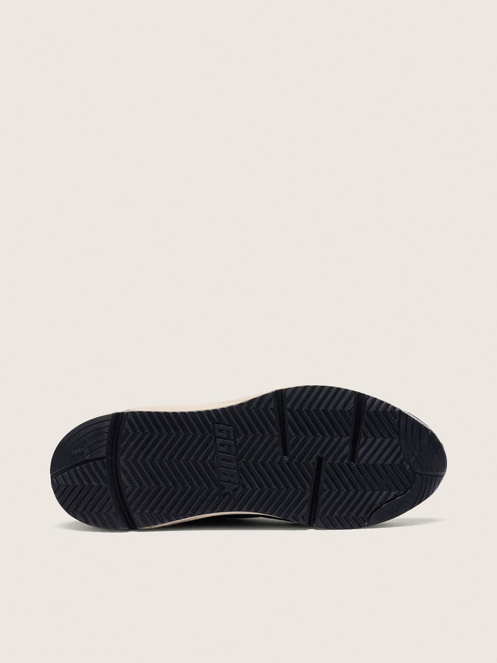 Running Sole homme en nappa et daim noirs avec étoile blanche