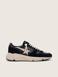 Running Sole homme en nappa et daim noirs avec étoile blanche