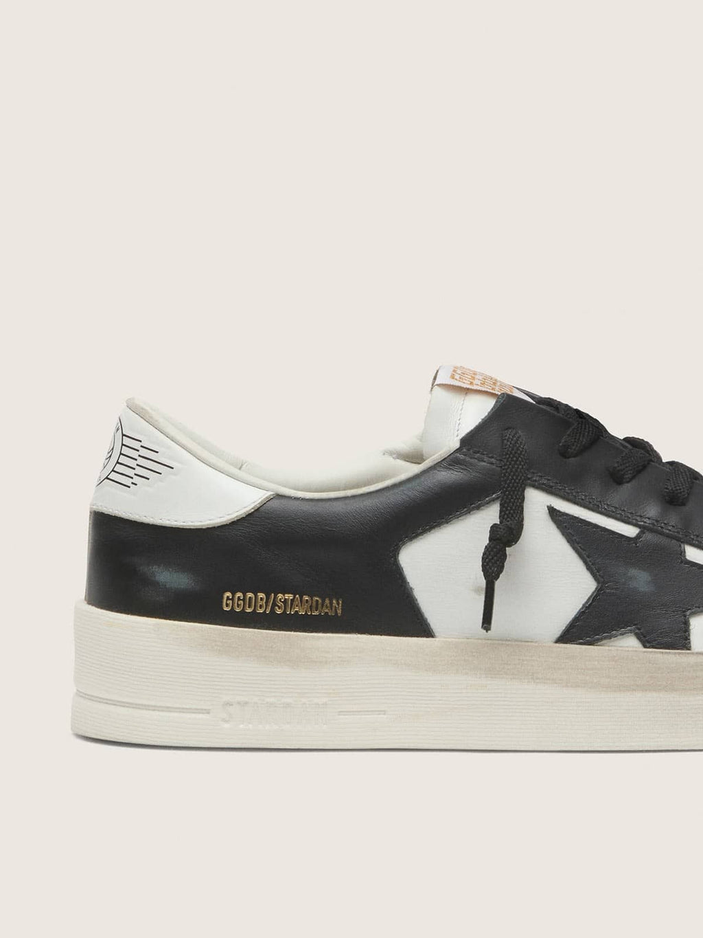 Stardan homme en cuir blanc et noir