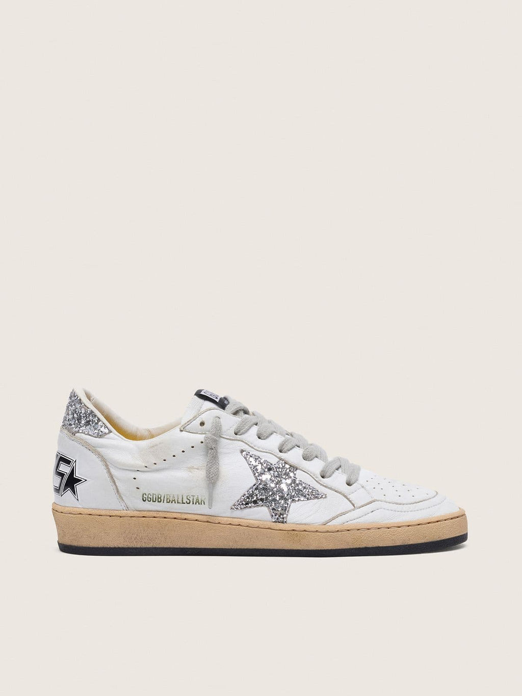 Ball Star femme en nappa avec étoile blanche et contrefort pailleté
