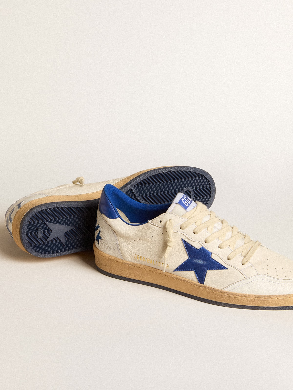 Ball Star Wishes pour femme en cuir nappa blanc avec étoile et contrefort bleuet