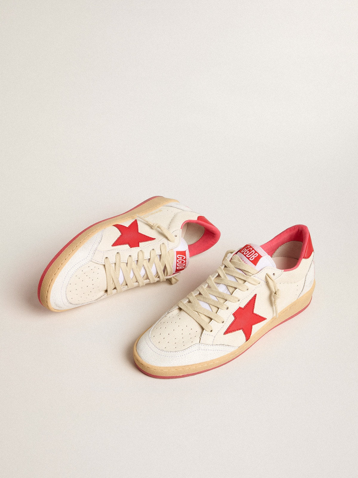 Ball Star Wishes pour femme en cuir blanc avec étoile et contrefort rouges