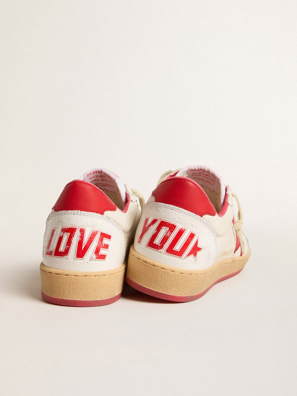 Ball Star Wishes pour femme en cuir blanc avec étoile et contrefort rouges