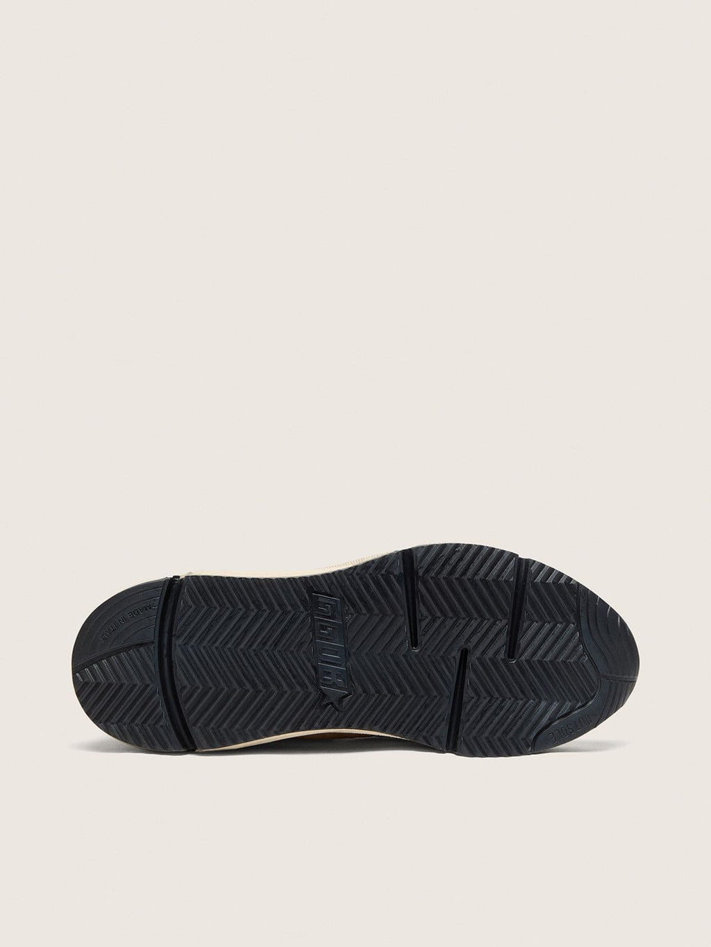 Running Sole pour femme en nylon et cuir crème avec étoile en cuir vert