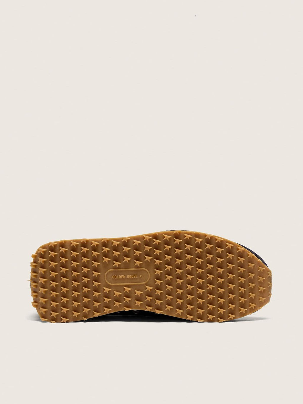 Marathon femme en cuir velours noir avec étoile et empiècement en cuir